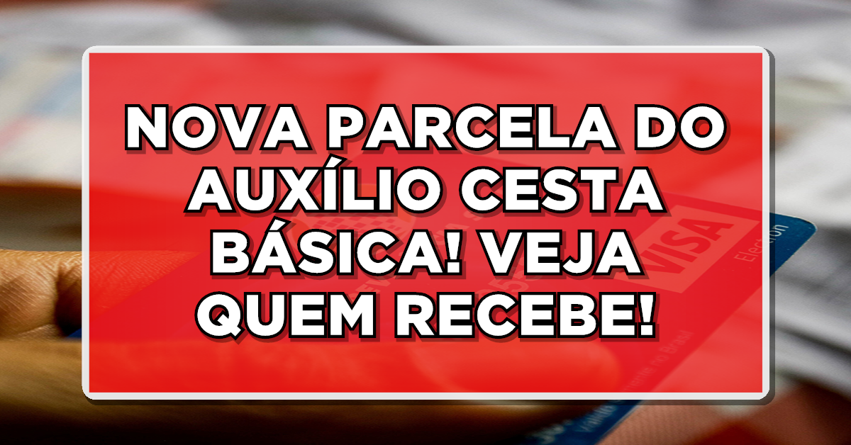 NOVA PARCELA DO AUXÍLIO CESTA BÁSICA! VEJA QUEM RECEBE!