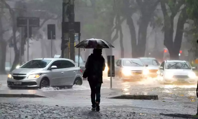 Previsão de chuvas fortes para a primeira semana de 2024. (Fonte: Reprodução Google)