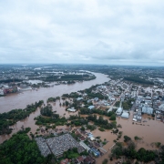 cidade do Sul alagada por causa da chuva no Rio Grande do Sul