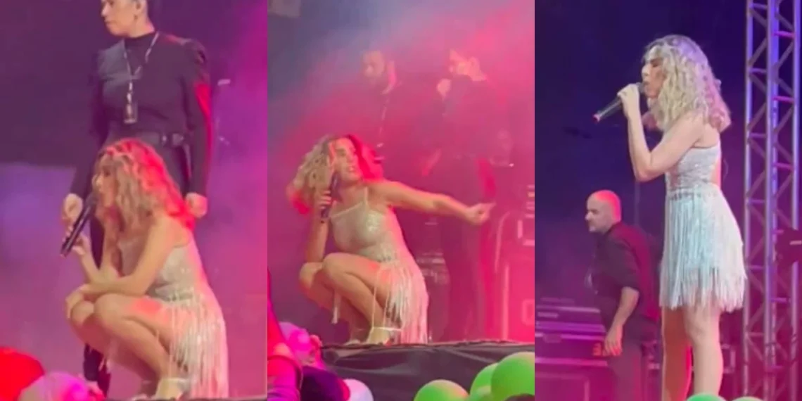 wanessa expulsando fã