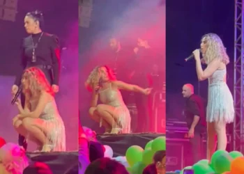 wanessa expulsando fã