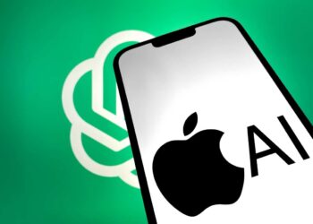 imagem de um celular com a logo da apple